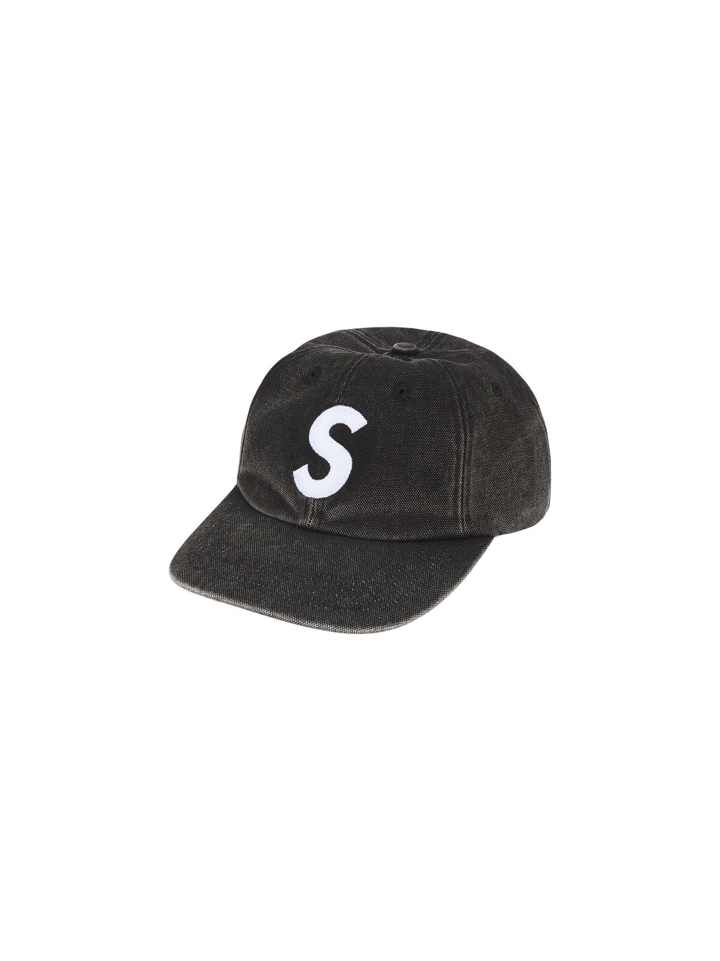 Pigment Coated Canvas S Logo 6-Panel "Black"