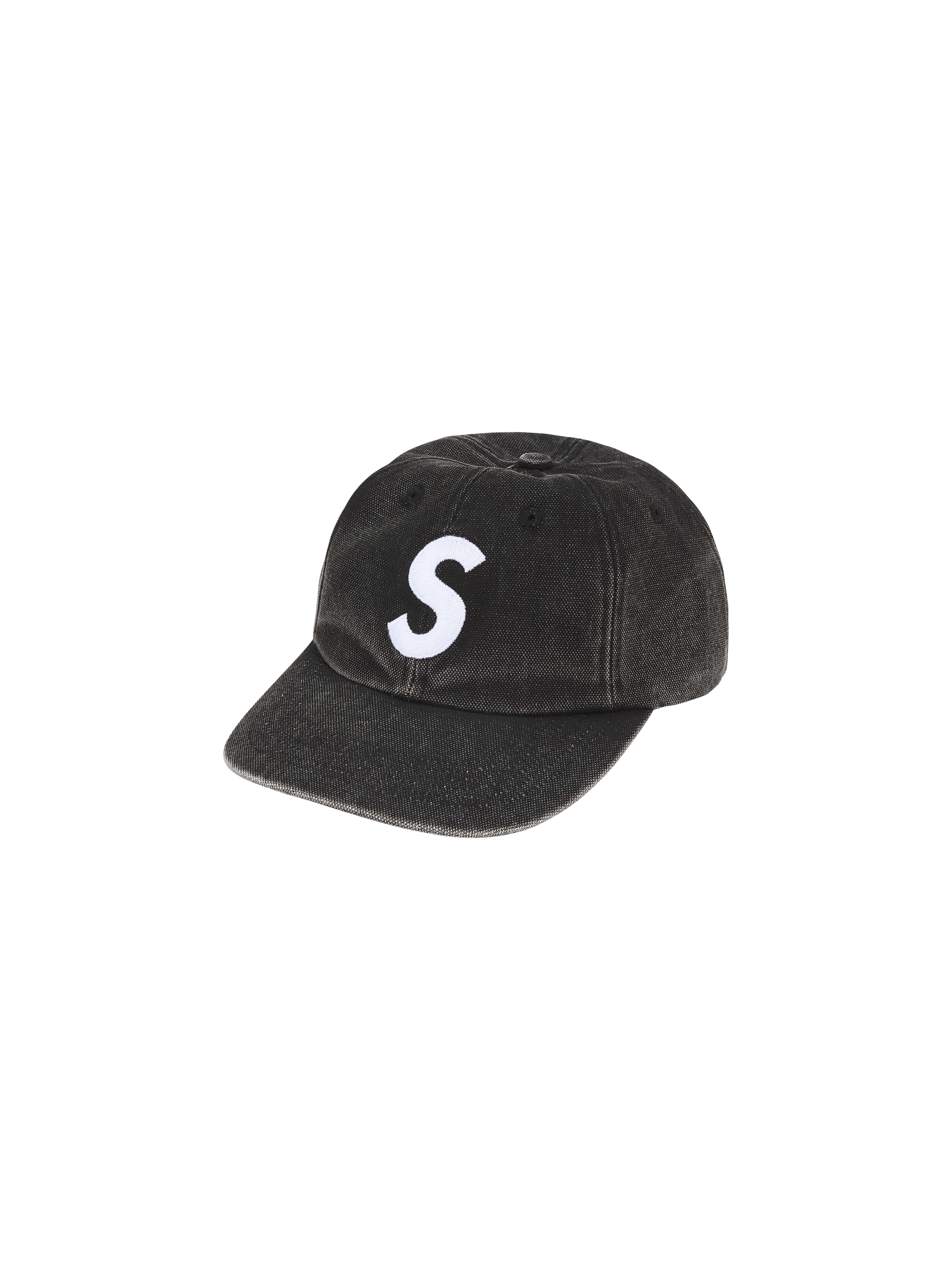 Pigment Coated Canvas S Logo 6-Panel "Black"