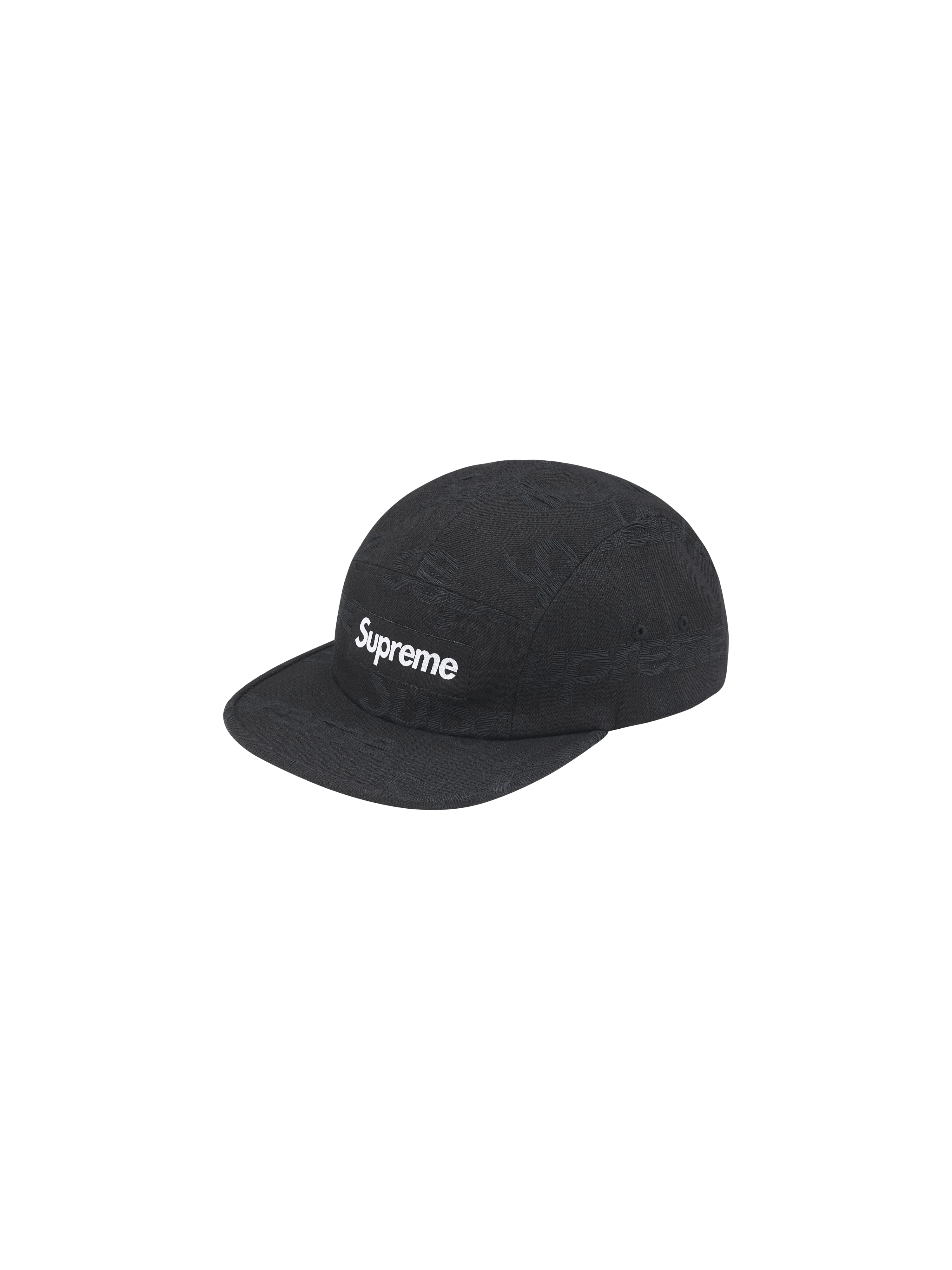 Jacquard Logos Denim Camp Cap "Black"