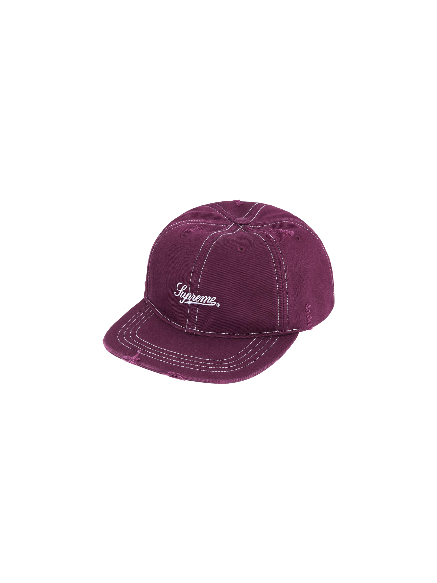 Distressed Script 6-Panel "Dark Purple"
