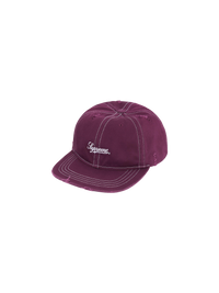 Distressed Script 6-Panel "Dark Purple"