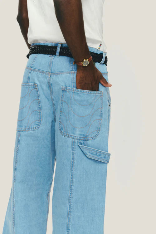 Calça Jeans Recorte Vertical "Média"