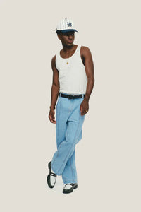 Calça Jeans Recorte Vertical "Média"