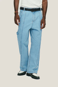 Calça Jeans Recorte Vertical "Média"