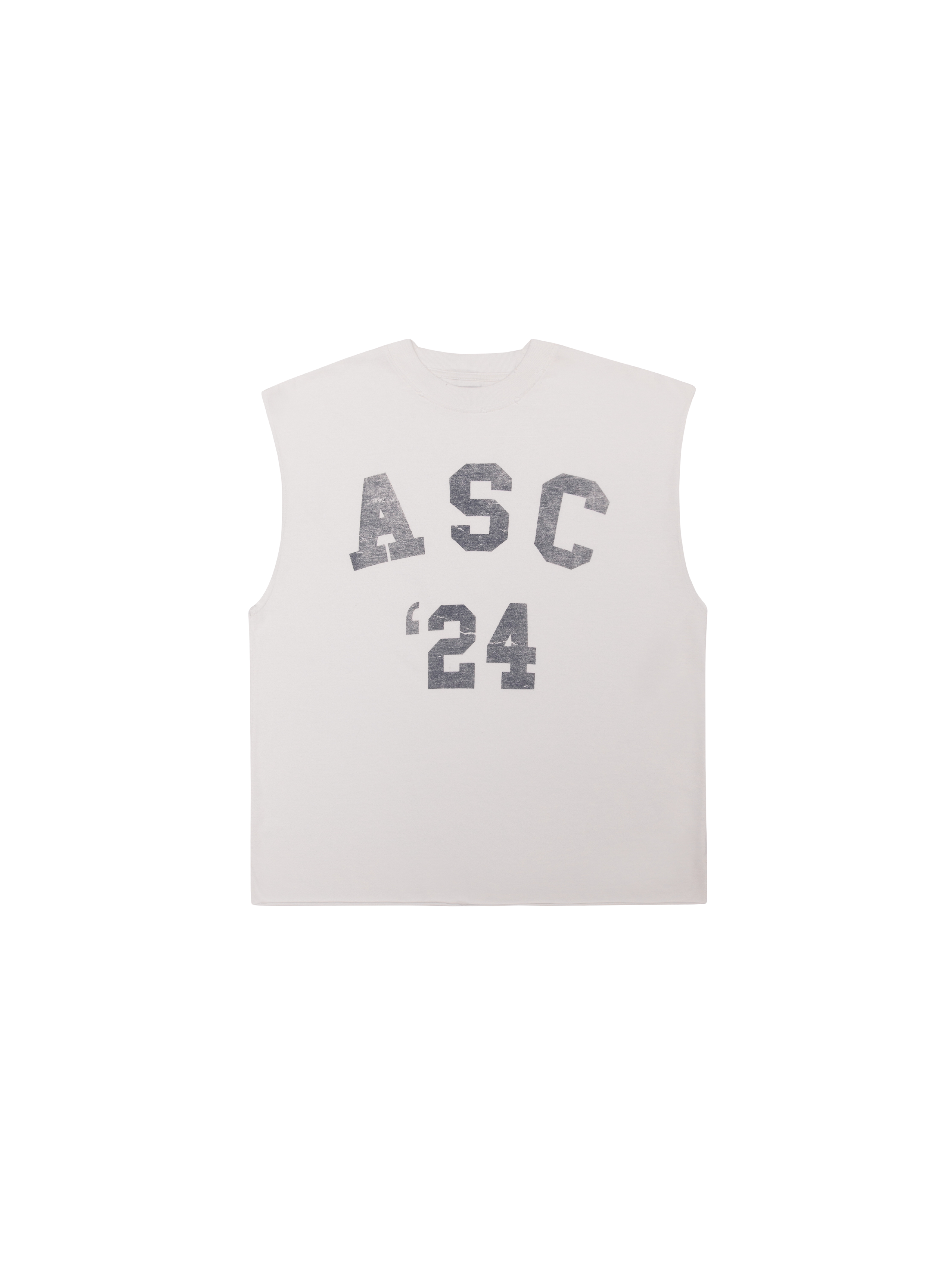 High School Boxy Tank Top "Off White"