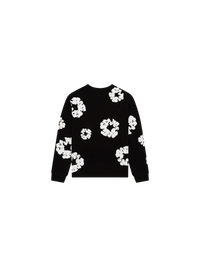 Long Sleeve Cotton Wreath T-shirt "Black"