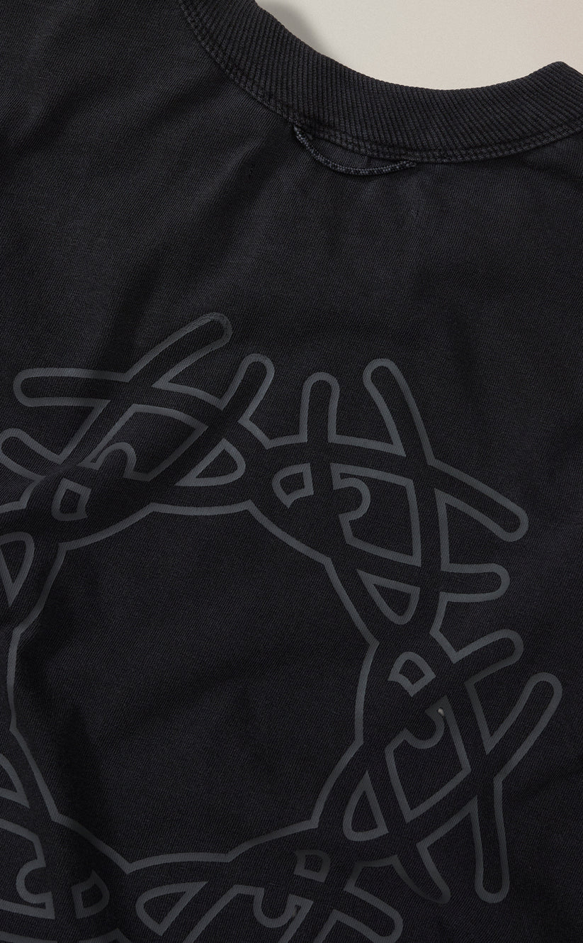Camiseta QC Simbolo Boxy "Stoned Preto"