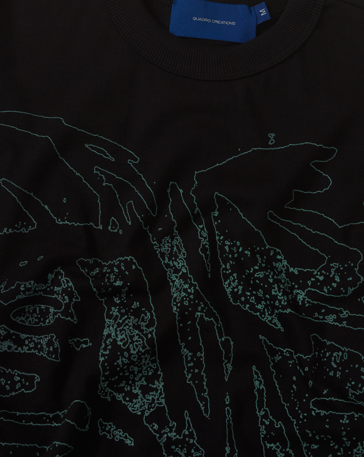 Camiseta Trama Boxy ML "Preto"