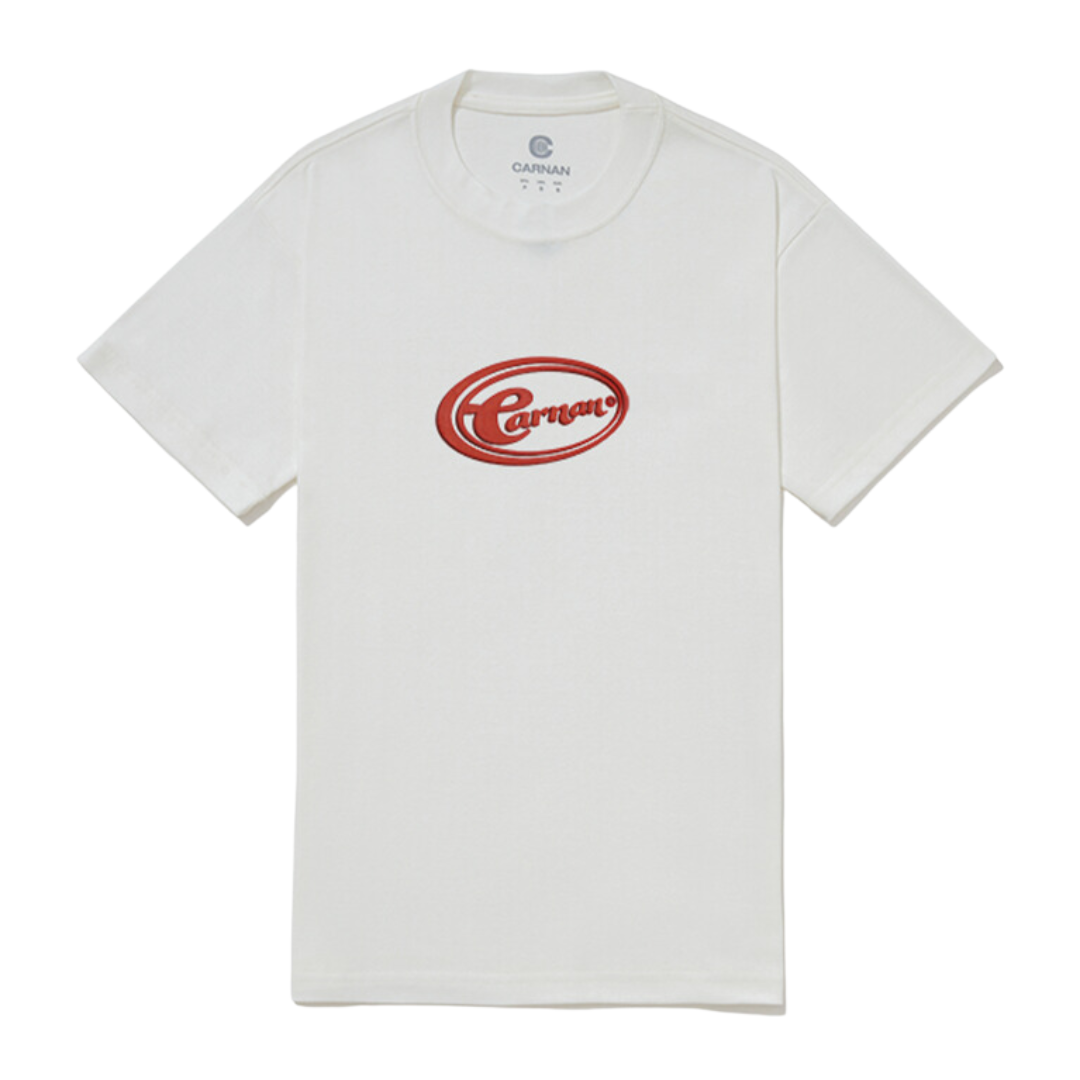 CARNAN - Red Logo Heavy T-Shirt "Off White"