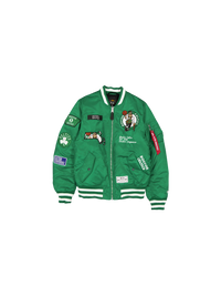Alpha Industries X New Era Bomber Jacket Boston Celtcs "Green"