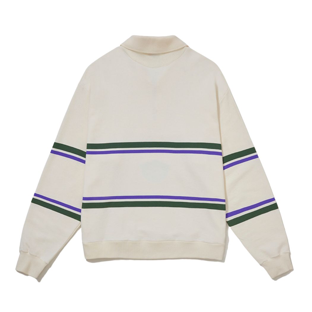 CARNAN - Striped Polo Sweatshirt - THE GAME