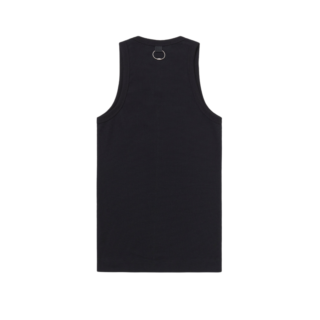 Tank Top Waffle Knit "Black"