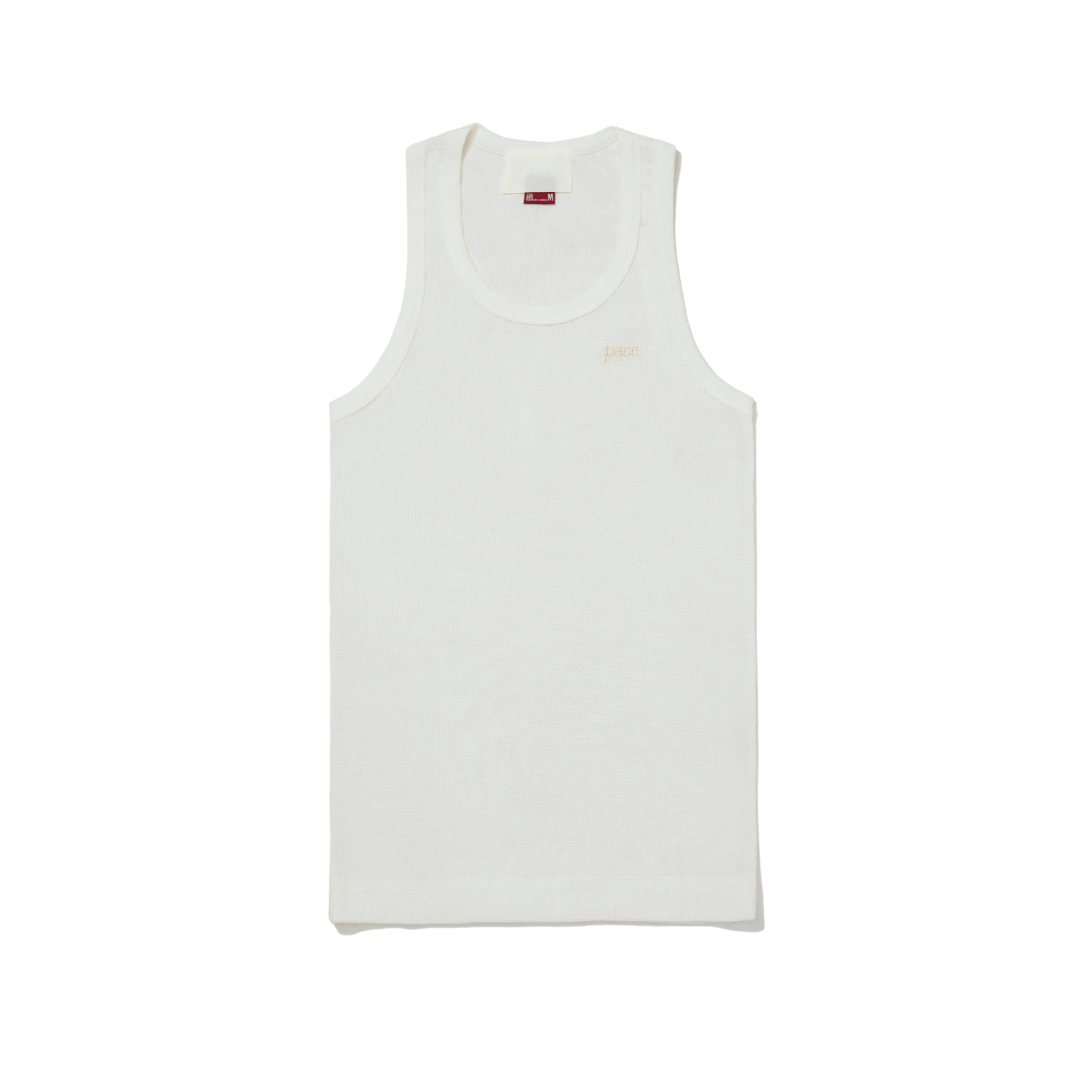 PACE - Tank Top Waffle Knit "Off White"