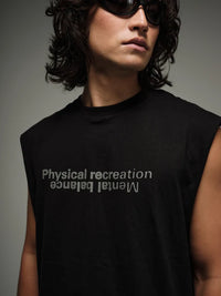 DM016 Cotton Running Tank "Black"