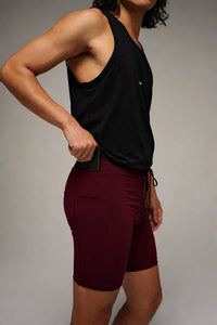 DM021 Zip Half Tight Short 7" "Vinho"