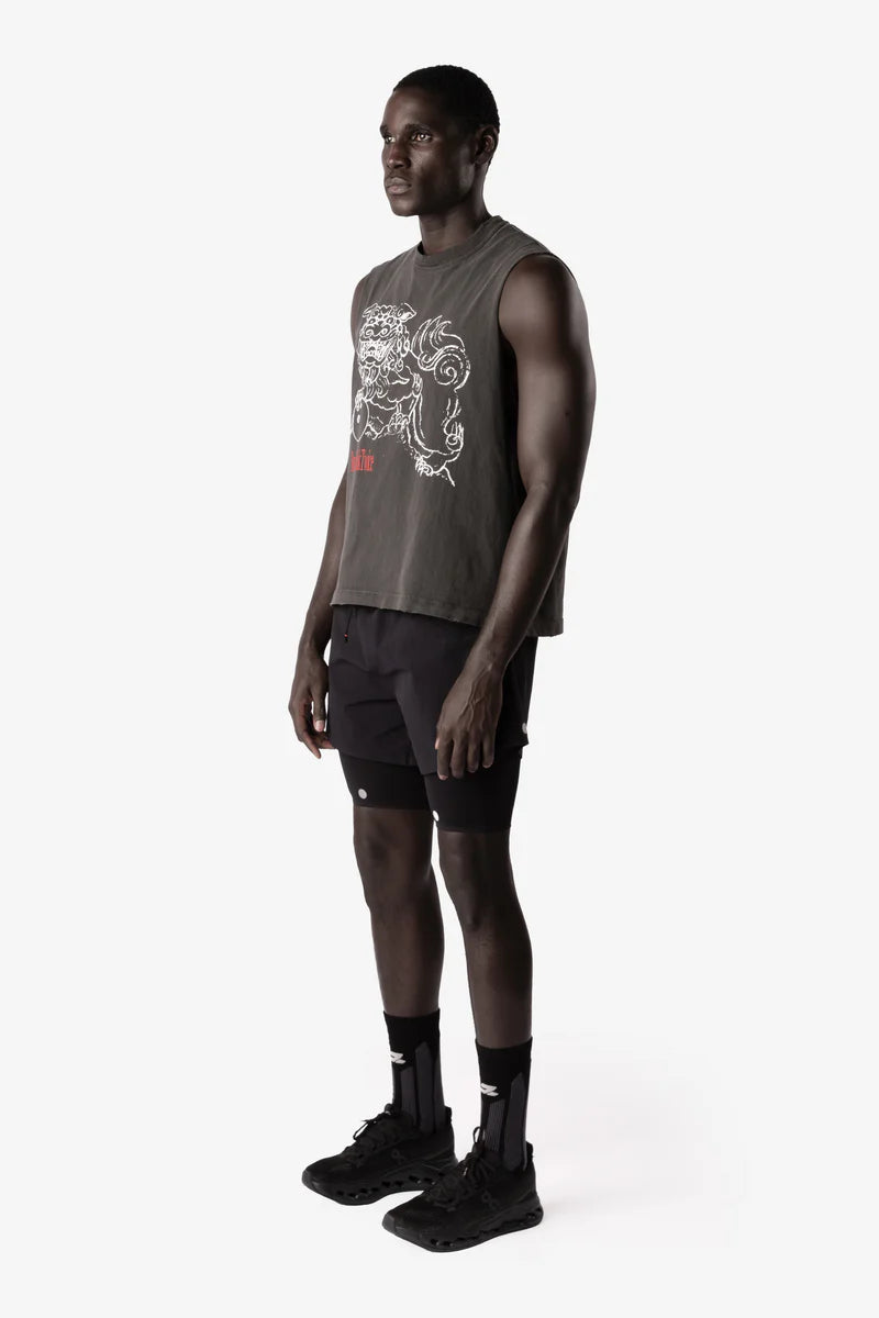 DT2 Logo Drummer Tank SHISA "Stone Whased Black"