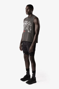 DT2 Logo Drummer Tank SHISA "Stone Whased Black"