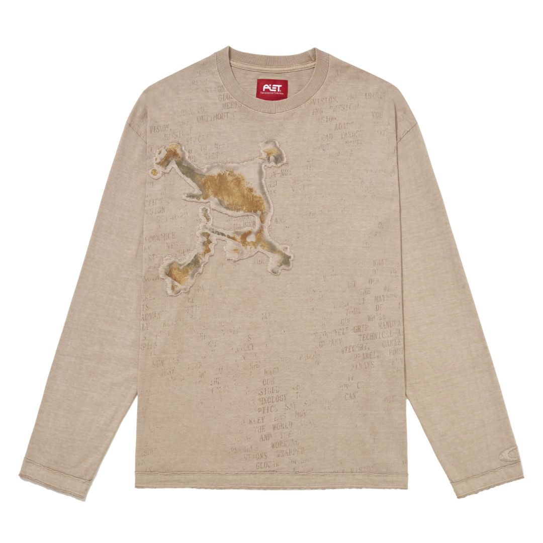 PIET - Oakley Rusted Skull L/S "Beige" - THE GAME
