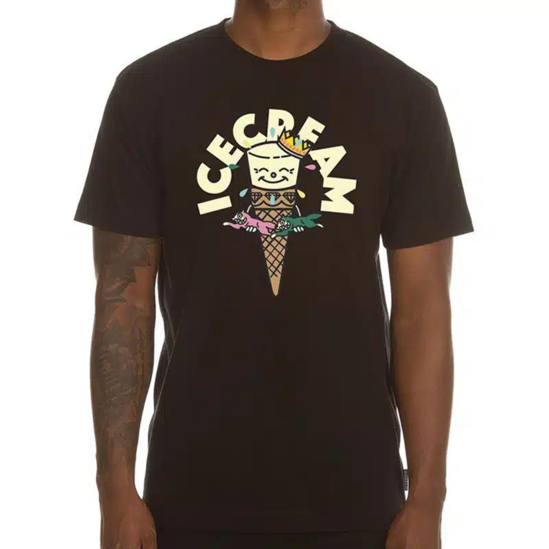 ICE CREAM - Friends Tee "Black" - THE GAME