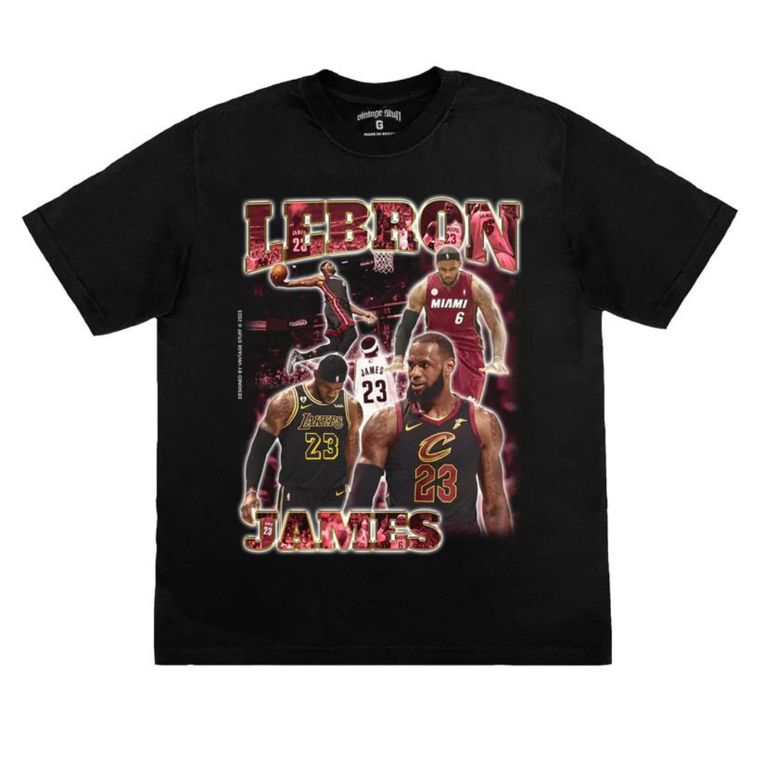 VINTAGE STUFF - LeBron James Tee "Black" - THE GAME