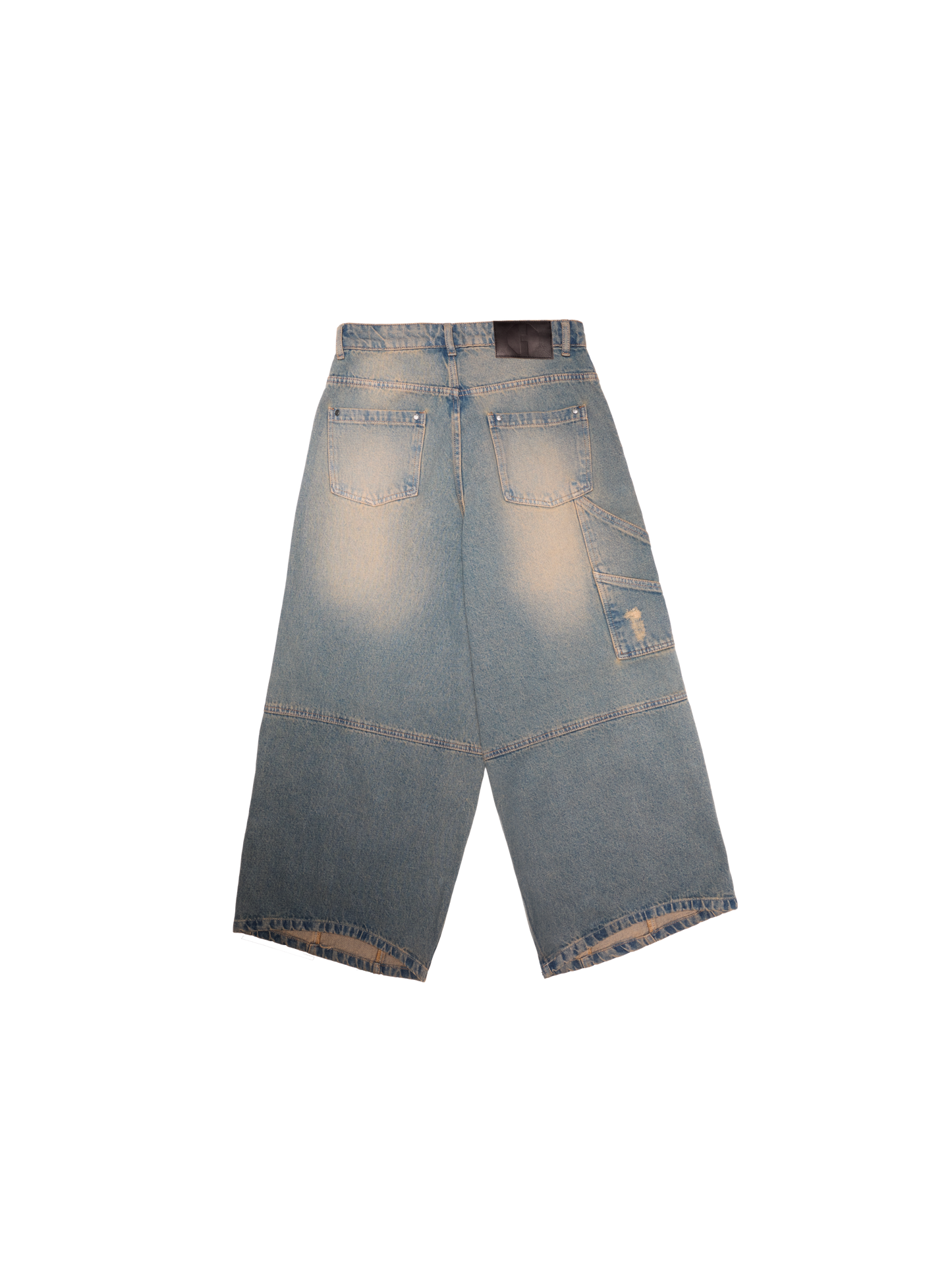 Scars Baggy Washed Denim Pants