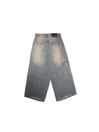 Scars Baggy Washed Denim Pants