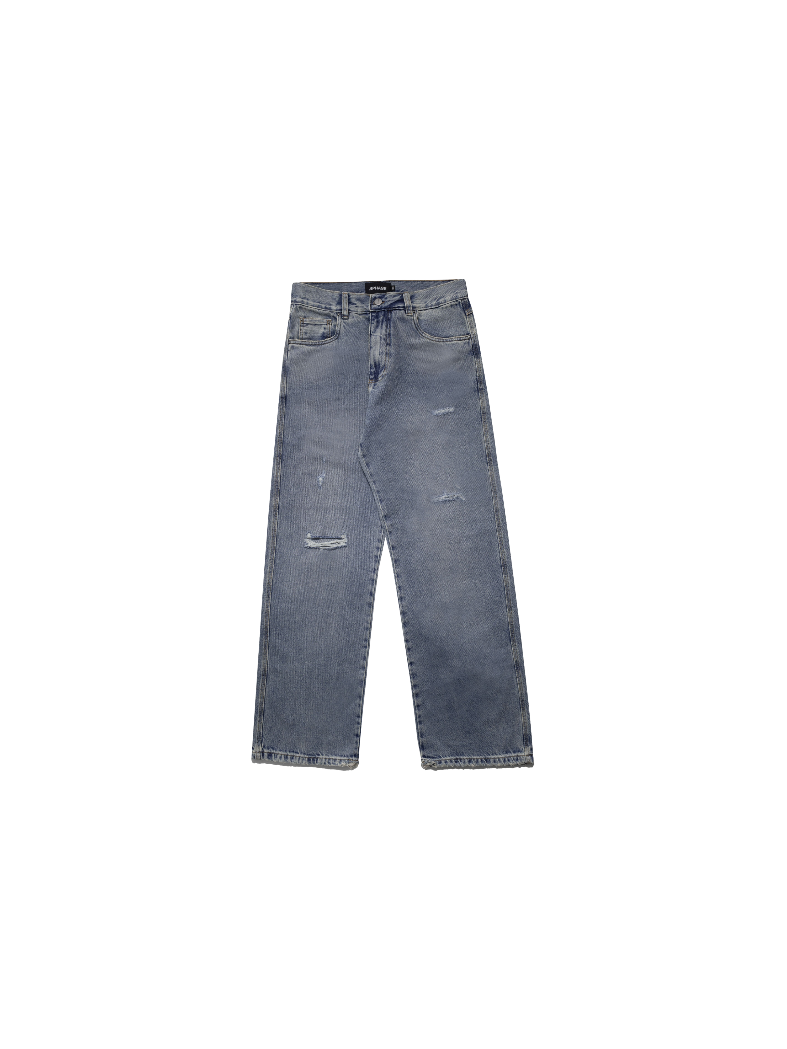 Straight Denim Pants "Worn Blue"