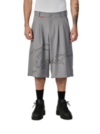 Tailored Jorts Thesaint "Cursive Gray"