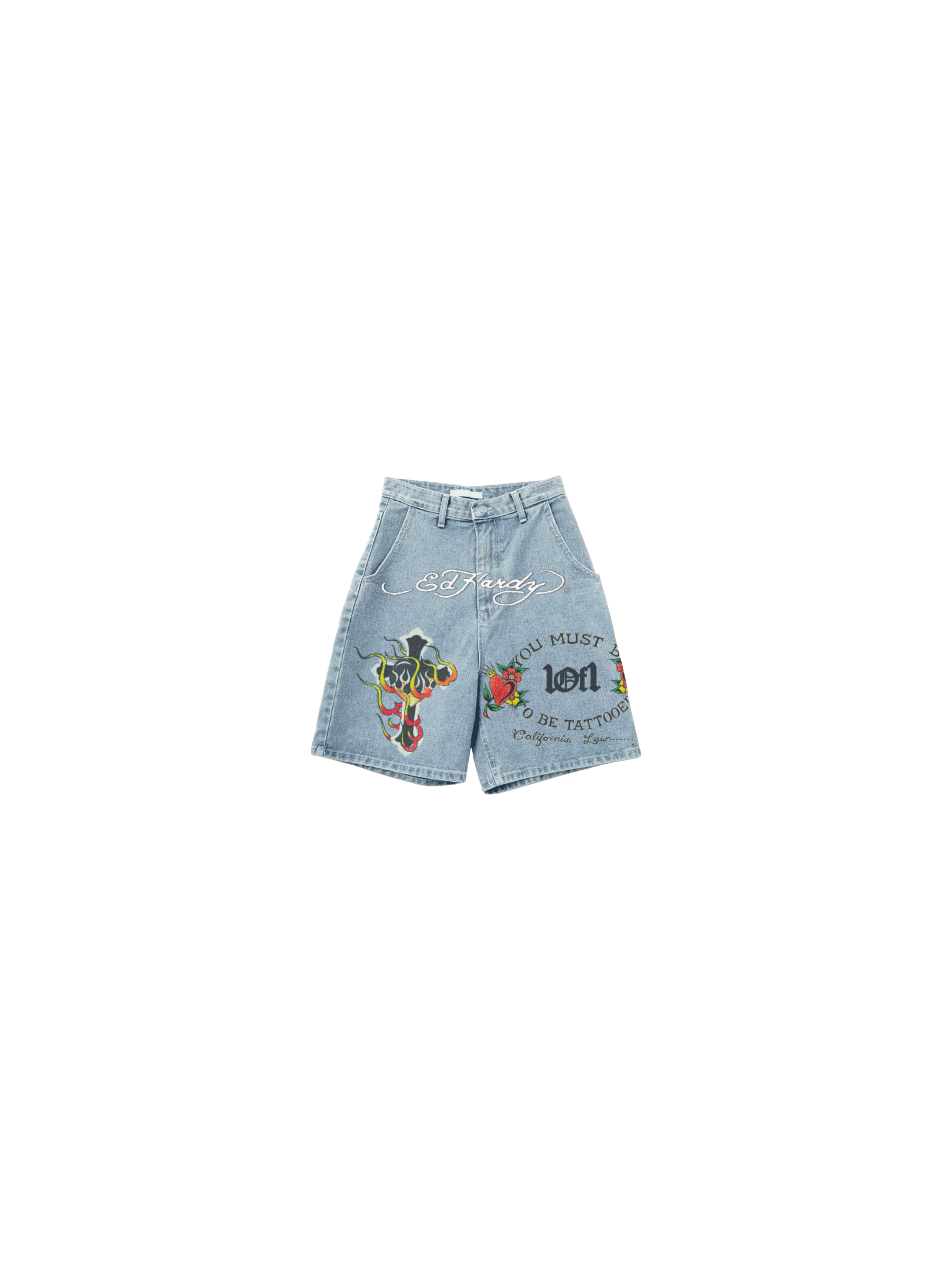 Ed Hardy N1RVANA Denim Shorts