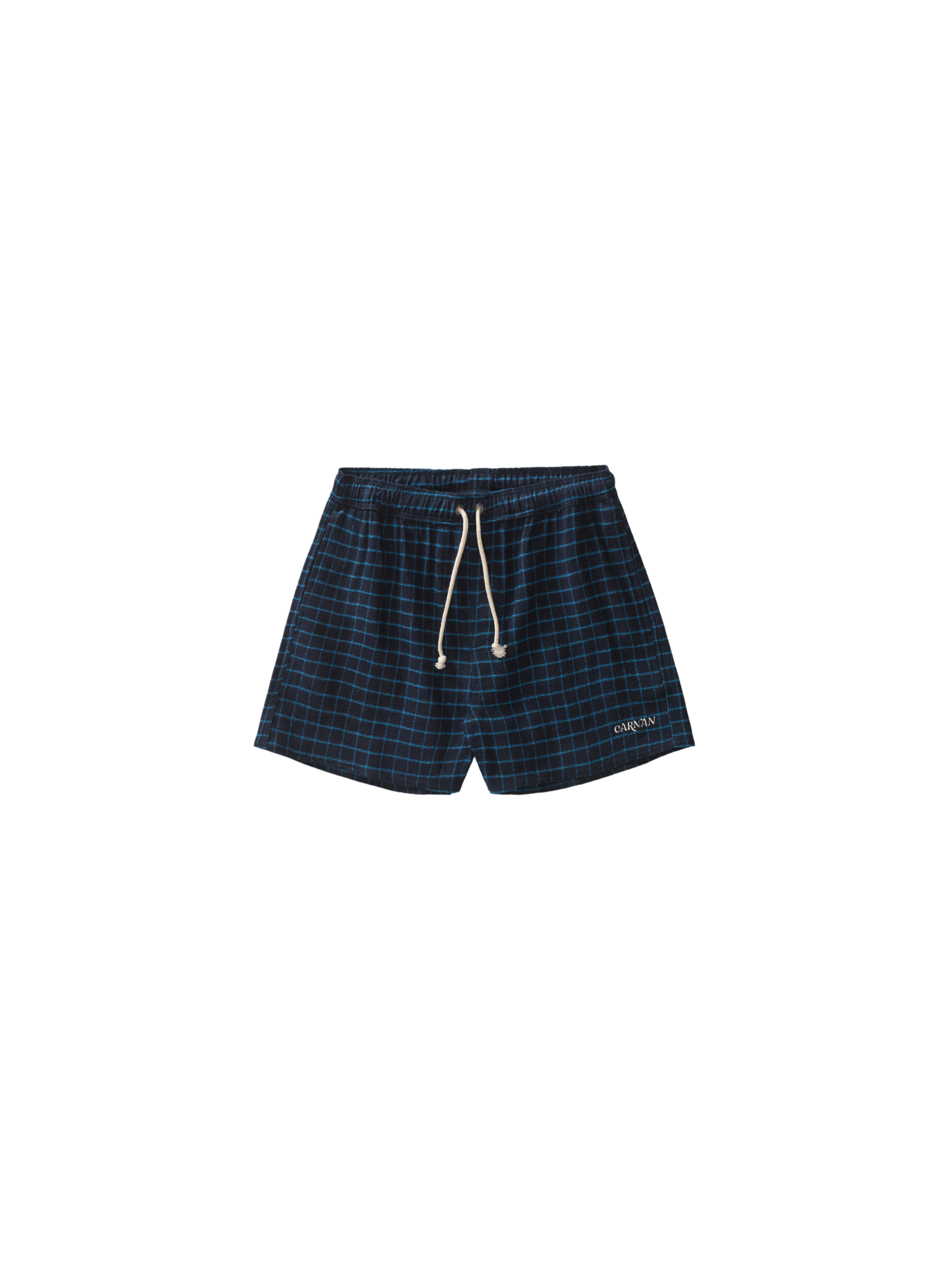 Navy Plaid Shorts