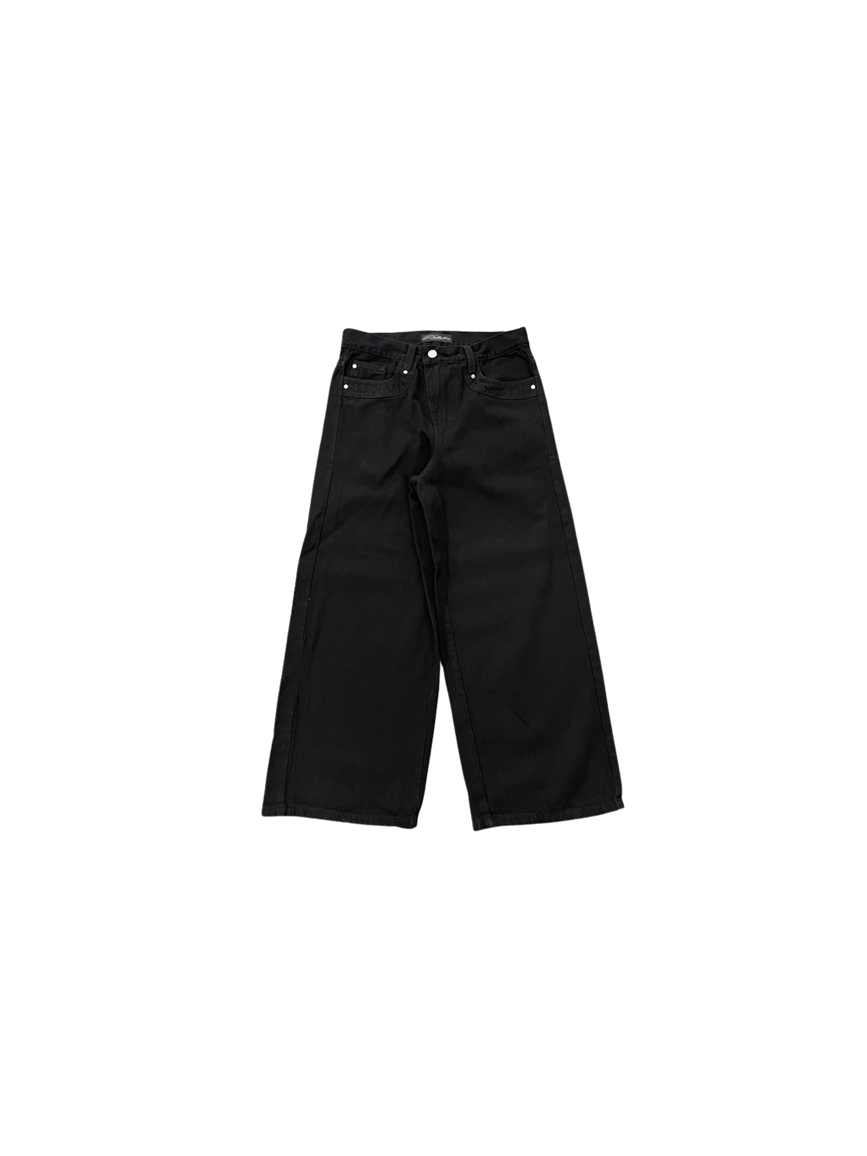 Black Frequency Wide Leg