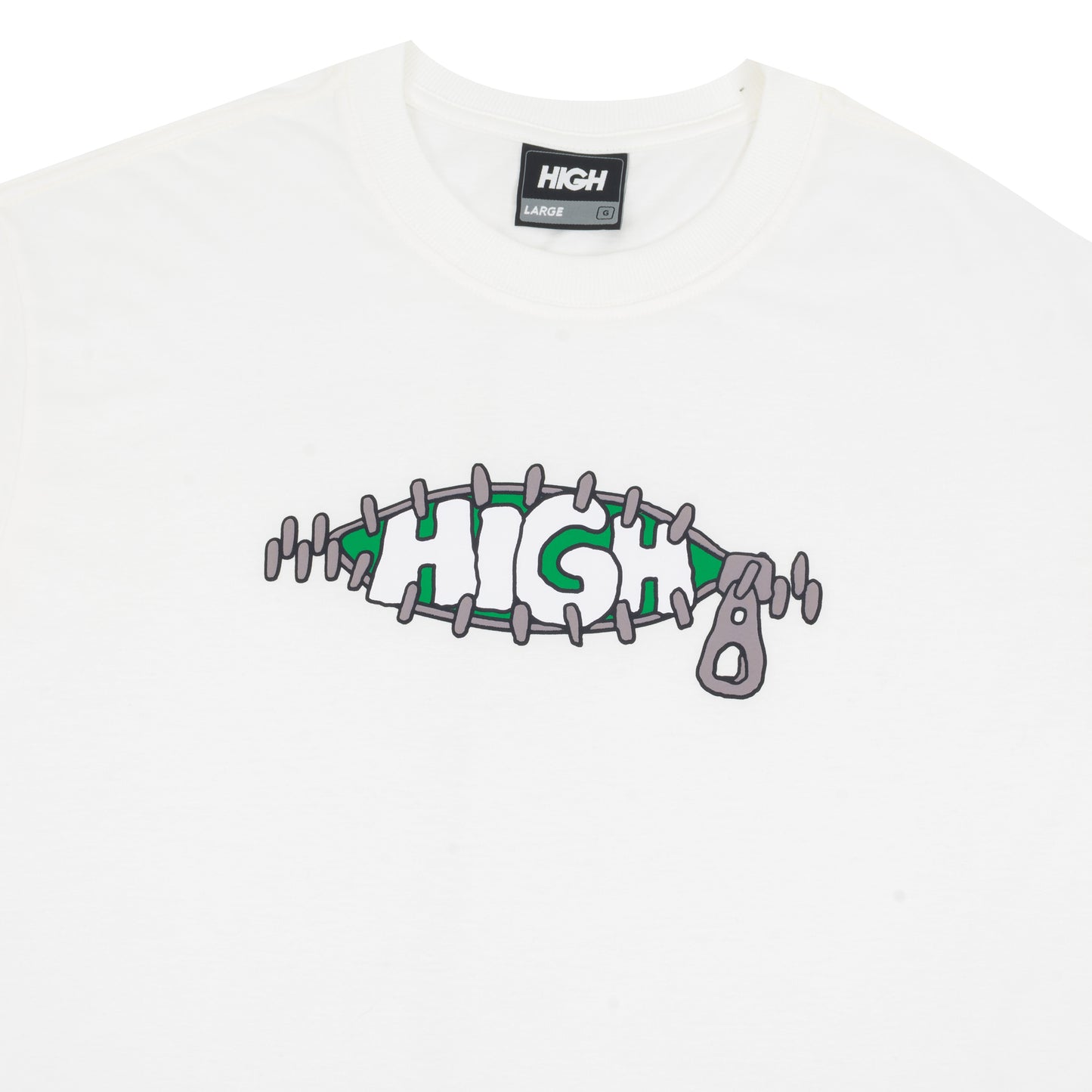 HIGH - Camiseta Ziper "White"