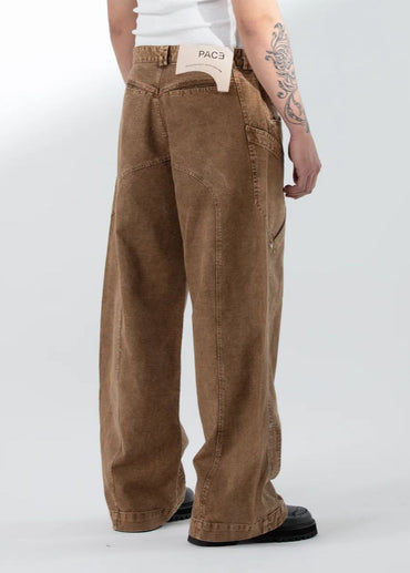 Poketto Relaxed-Fit Straight Leg "Washed Beige"