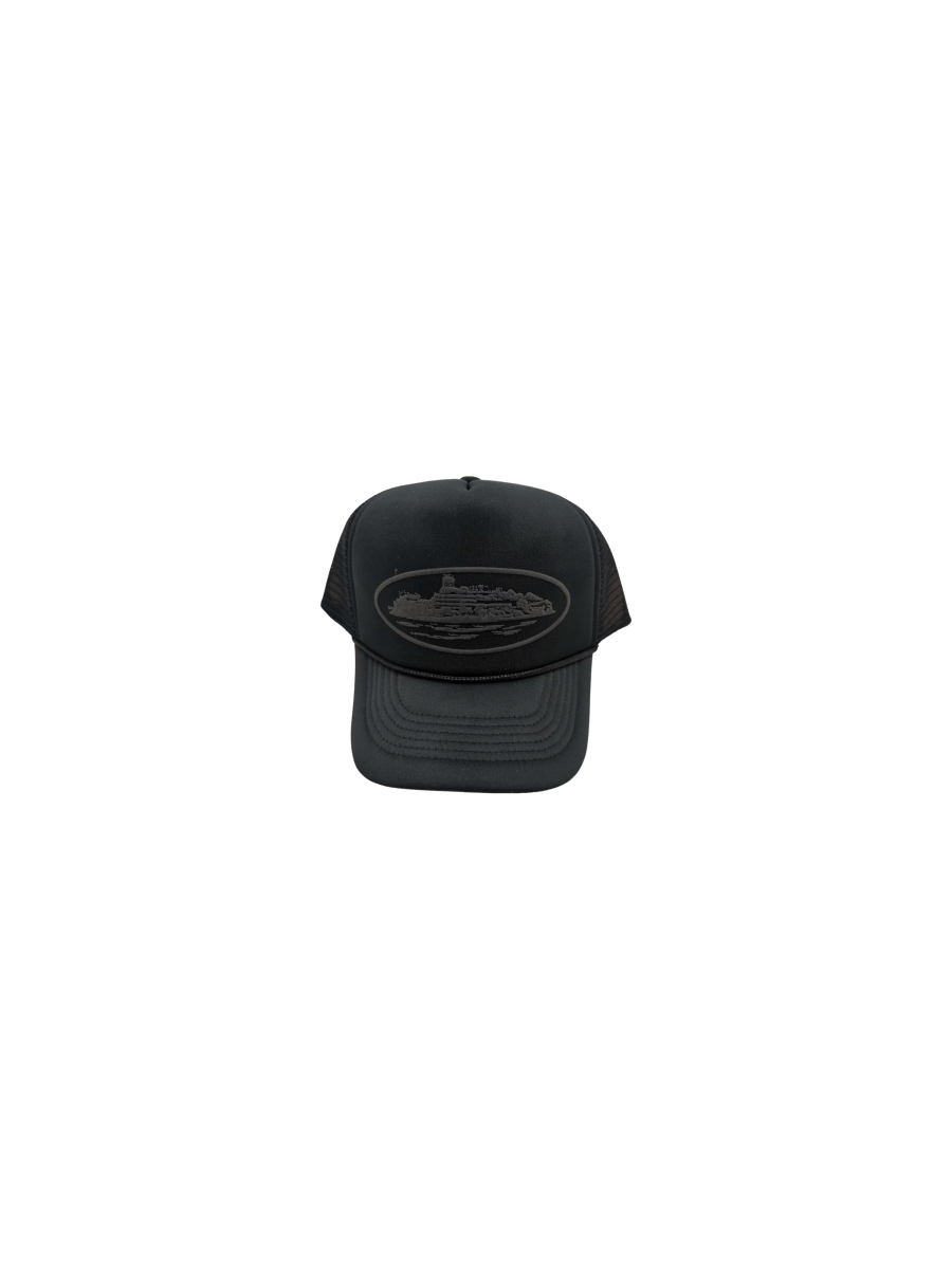 Cap Alcatraz Puff Printed Trucker Hat "Black" da CORTEIZ vendido pela THE GAME