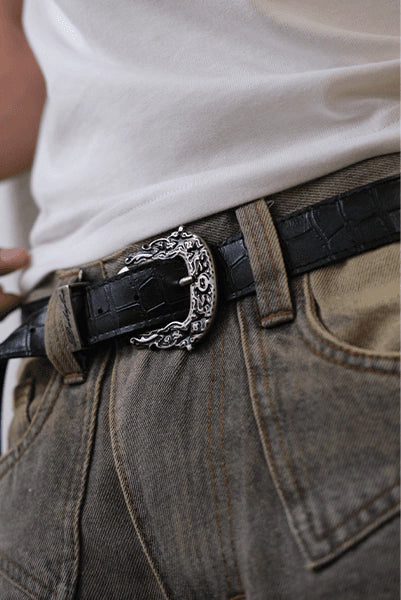 Black Croco Belt