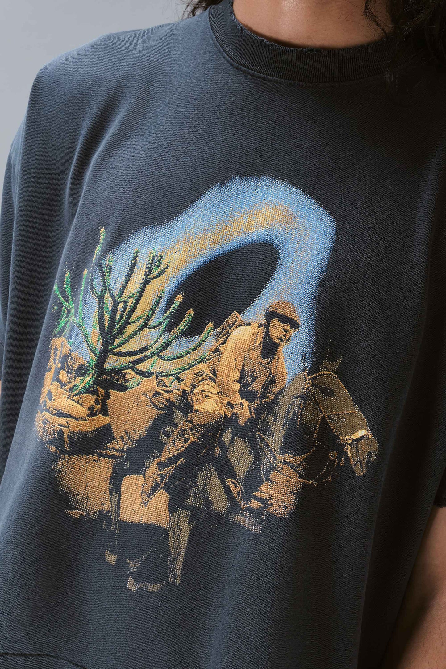 Camiseta Boxy Vaqueiro