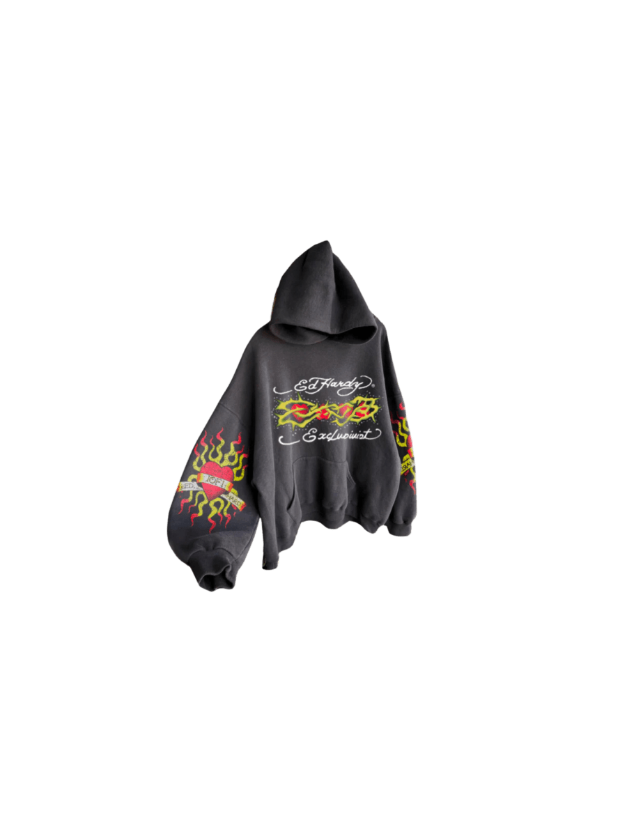 Hoodie Ed Hardy Protected Hearts "Grey" S/P da EXCLUSIVIIST vendido pela THE GAME