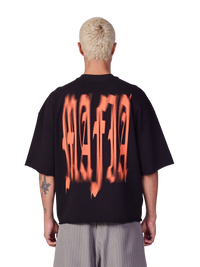 T-Shirt Wide Boxy Ghotic Blur "Black"