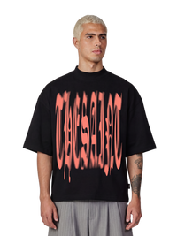 T-Shirt Wide Boxy Ghotic Blur "Black"