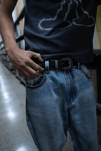 Black Croco Belt