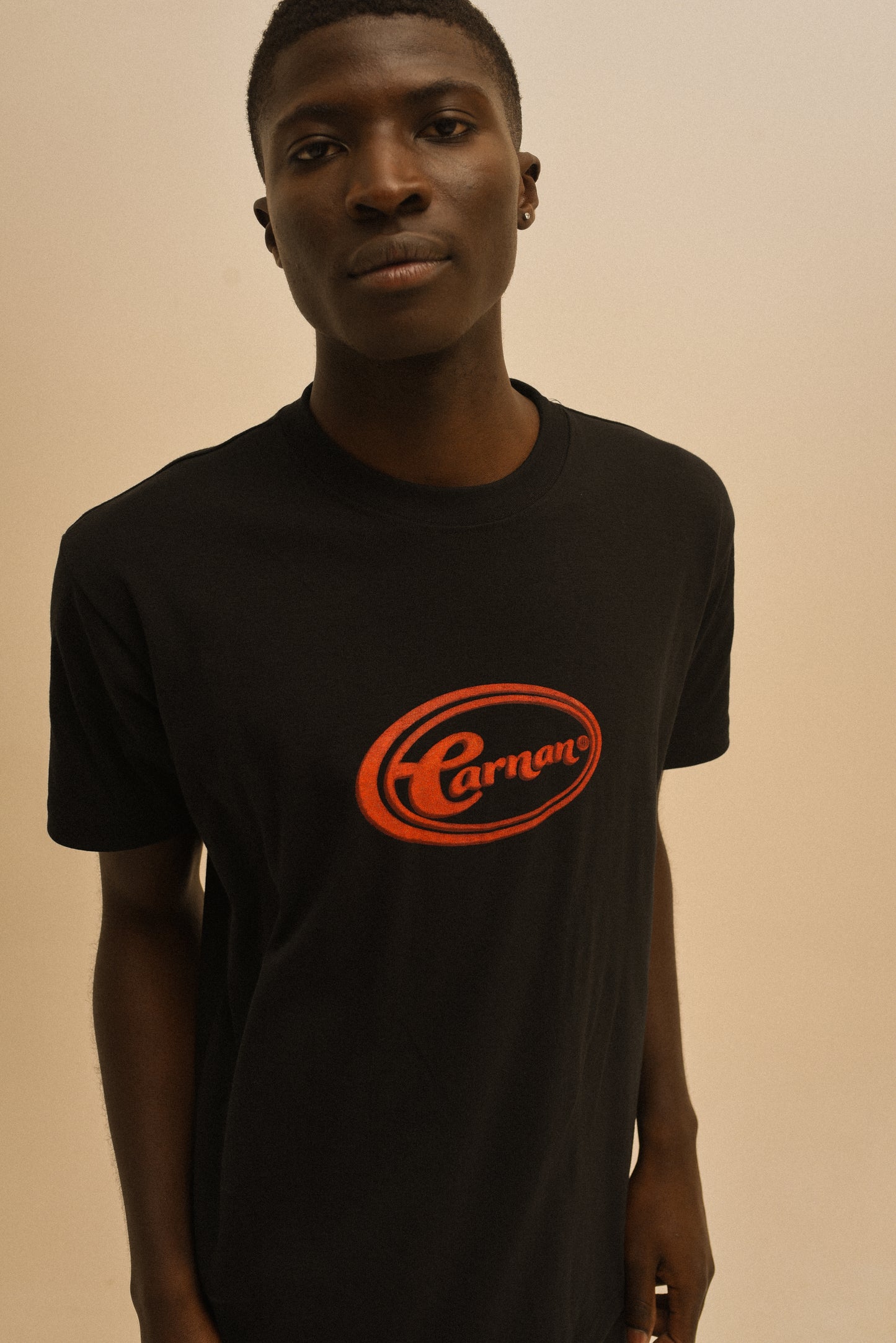 CARNAN - Red Logo Heavy T-Shirt "Black"