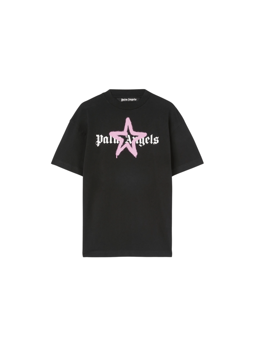 T-Shirt Star Sprayed Tee "Black/Pink" XL/GG da PALM ANGELS vendido pela THE GAME